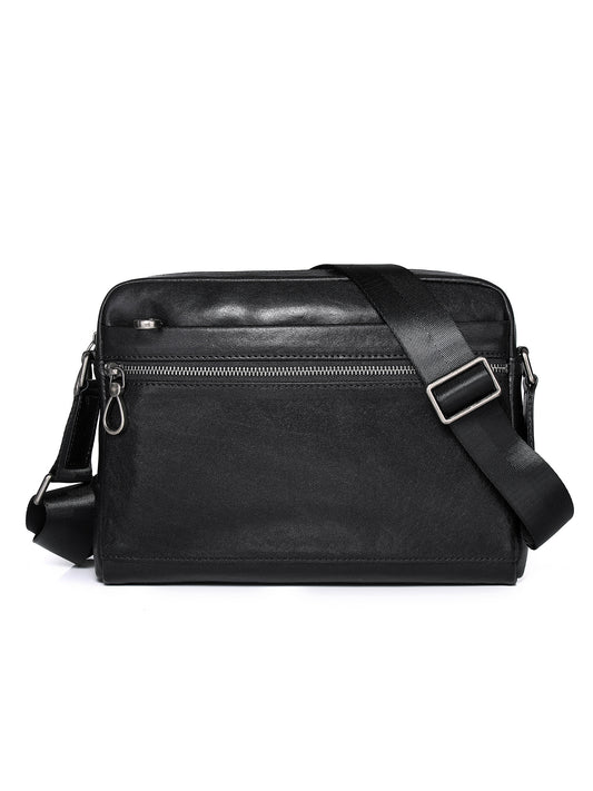 Men's Genuine Leather Retro Business Commute Hand Grip Men's Shoulder Bags