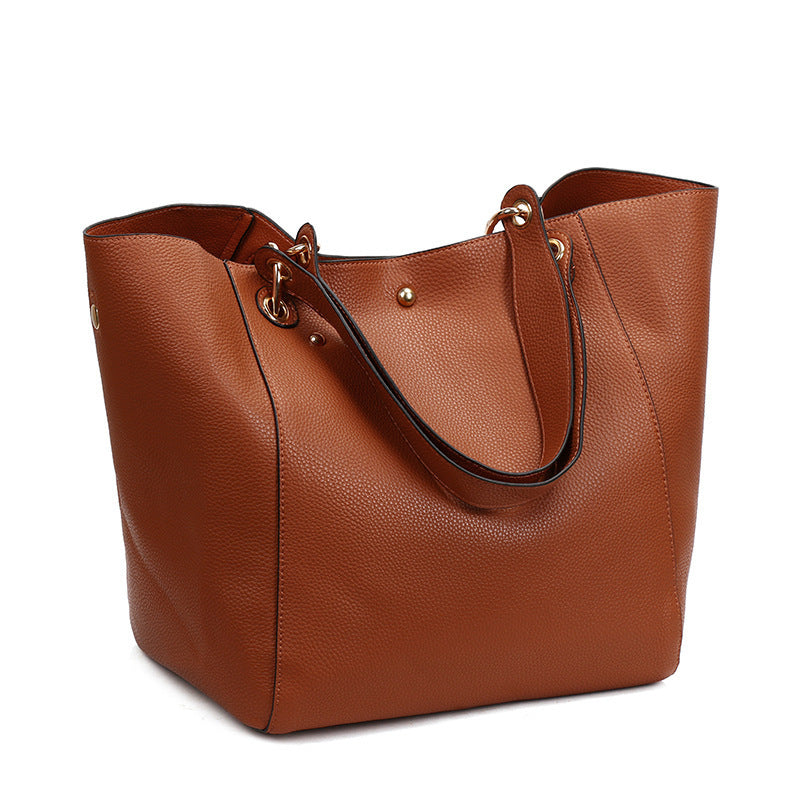 Women's Capacity Fashion Hand Simple Commute Solid Color Women's Shoulder Bag