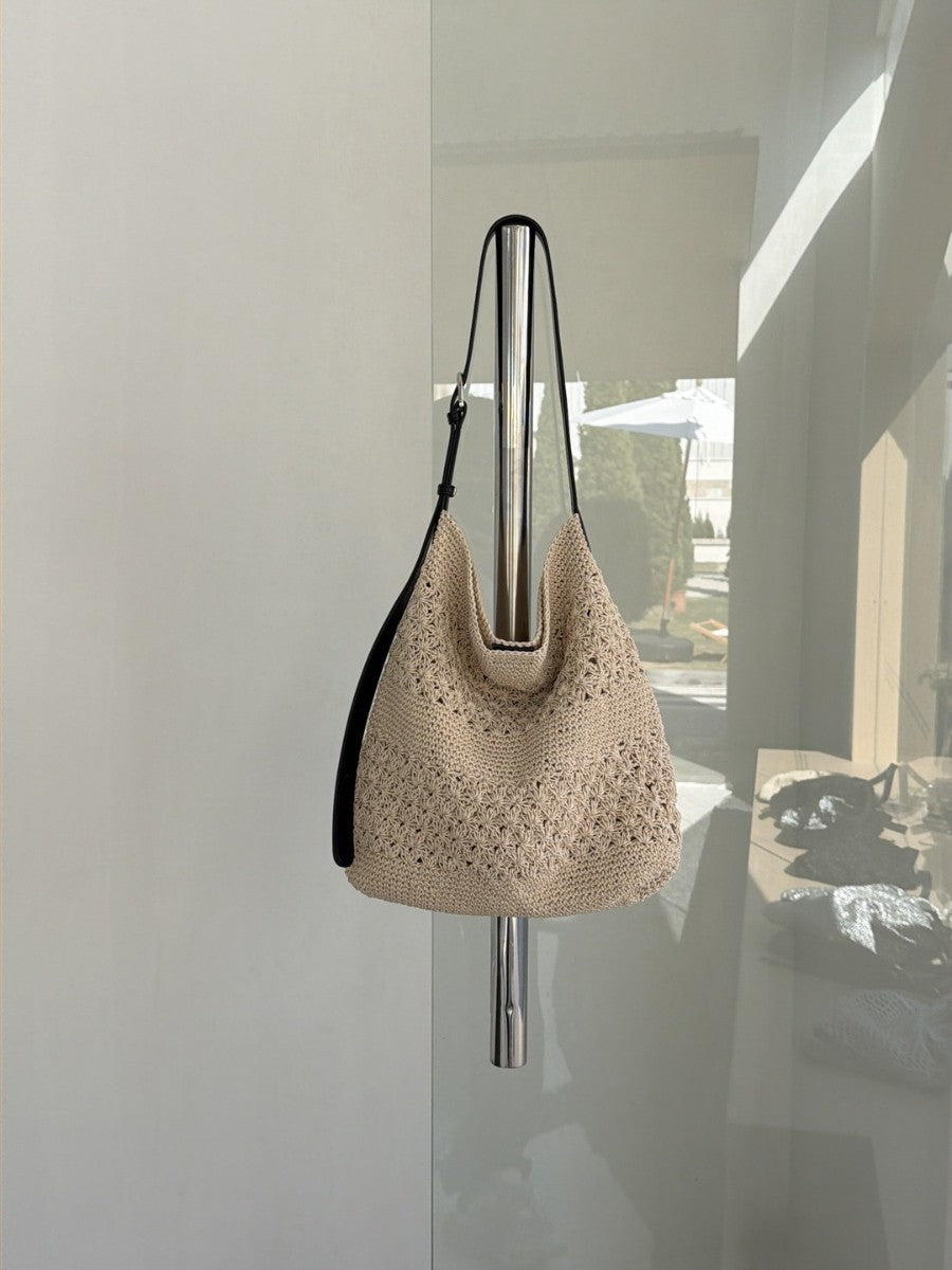 Women's Large Capacity Knitted Summer Versatile Woven Bags