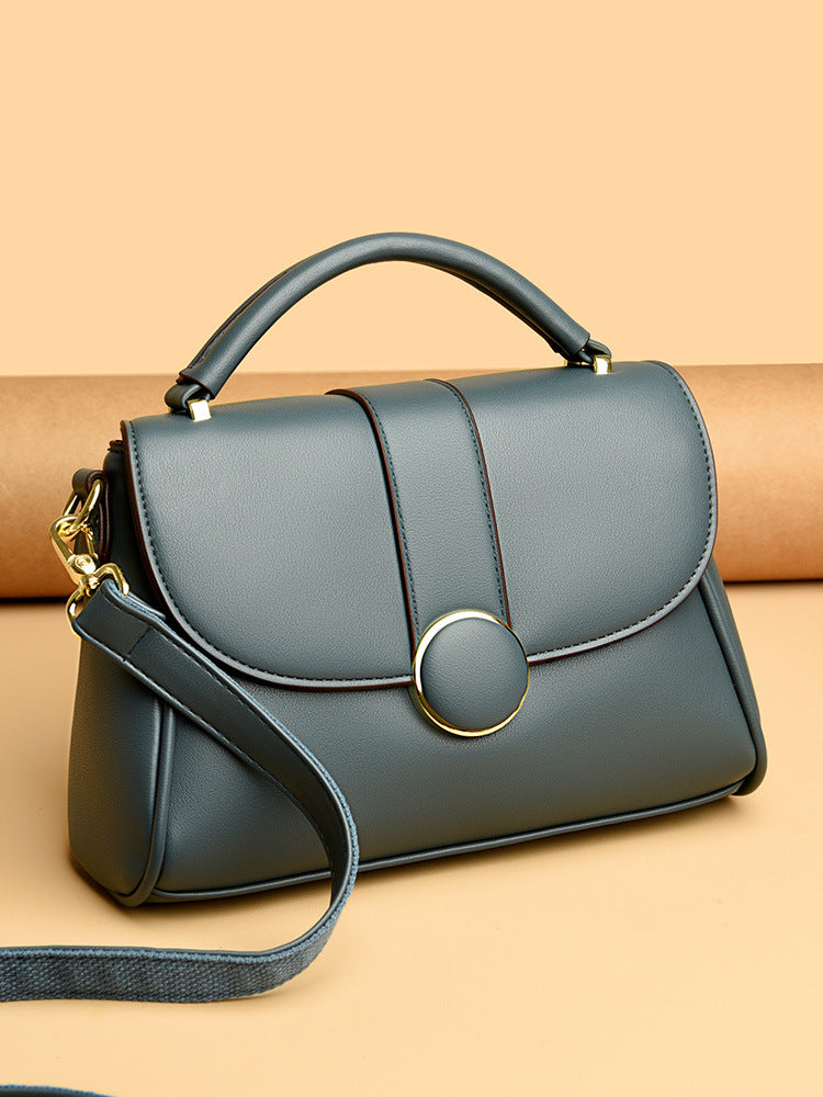 Women's Cheap Selling Magnetic Snap Box Simple Leather Bags