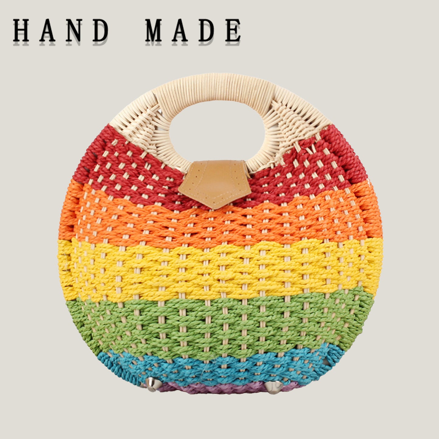 Women's Fashion Shell Cute Personality Rattan Weave Paper String Bags