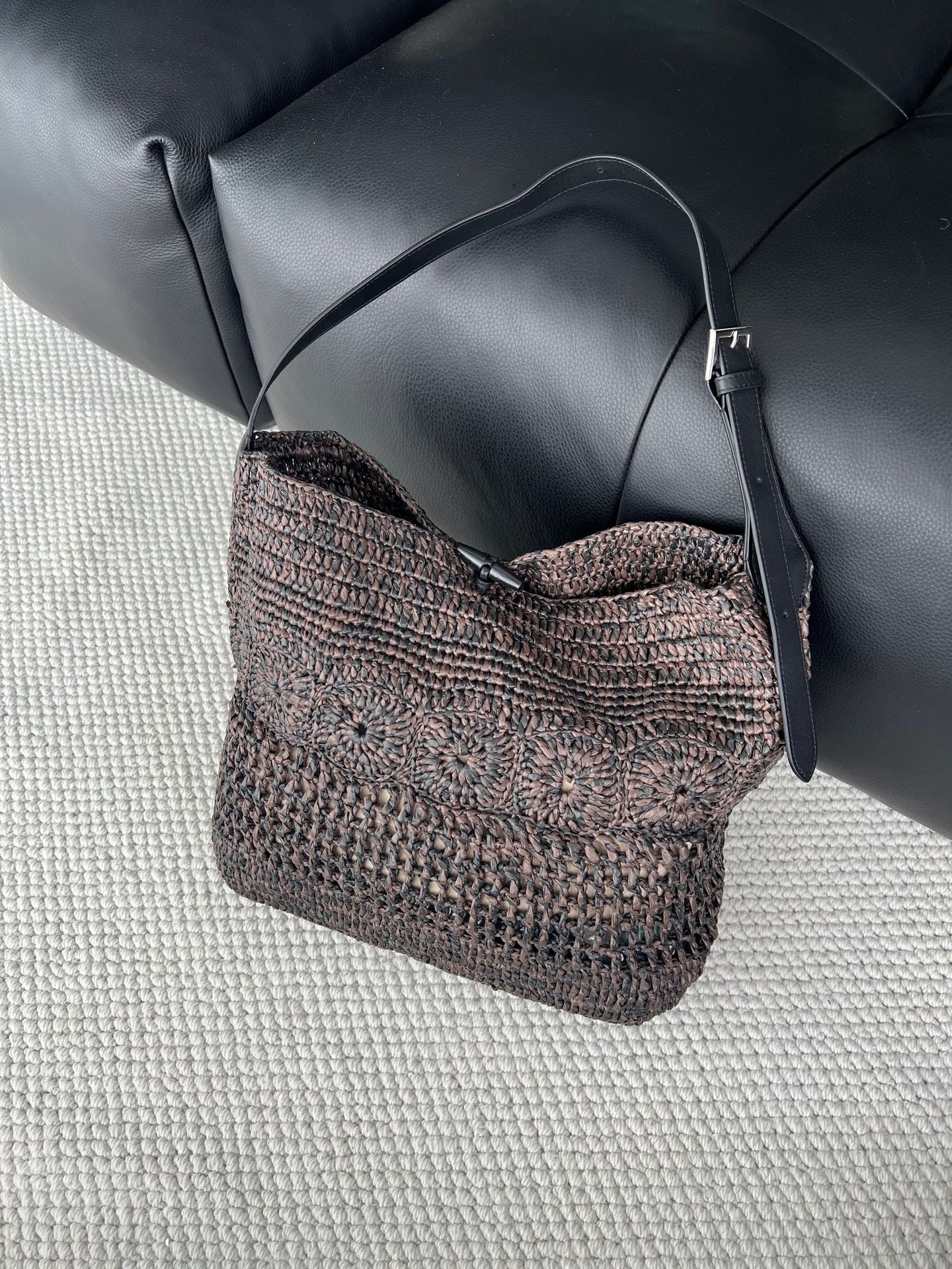 Women's Raffia Handmade Crochet Woven Summer Lazy Large Bags