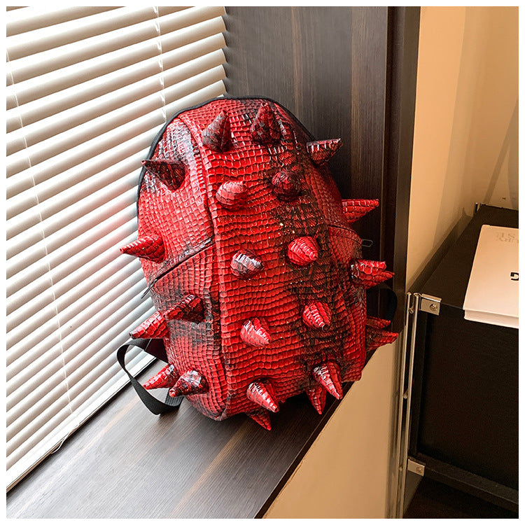 Trendy Fashion Cool Three-dimensional Hedgehog Funny Personality Creative Sea Cucumber Leisure Backpack