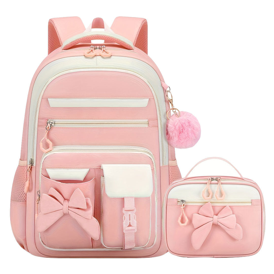 Cute Butterfly Three-piece Set Large Capacity Spine Protection Backpacks