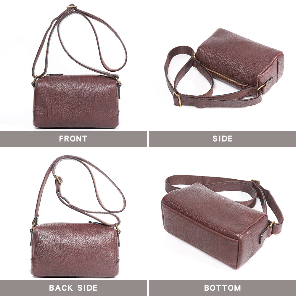 Style Fashion Design Simple Horizontal Genuine Leather Trendy Good-looking Top Shoulder Bags