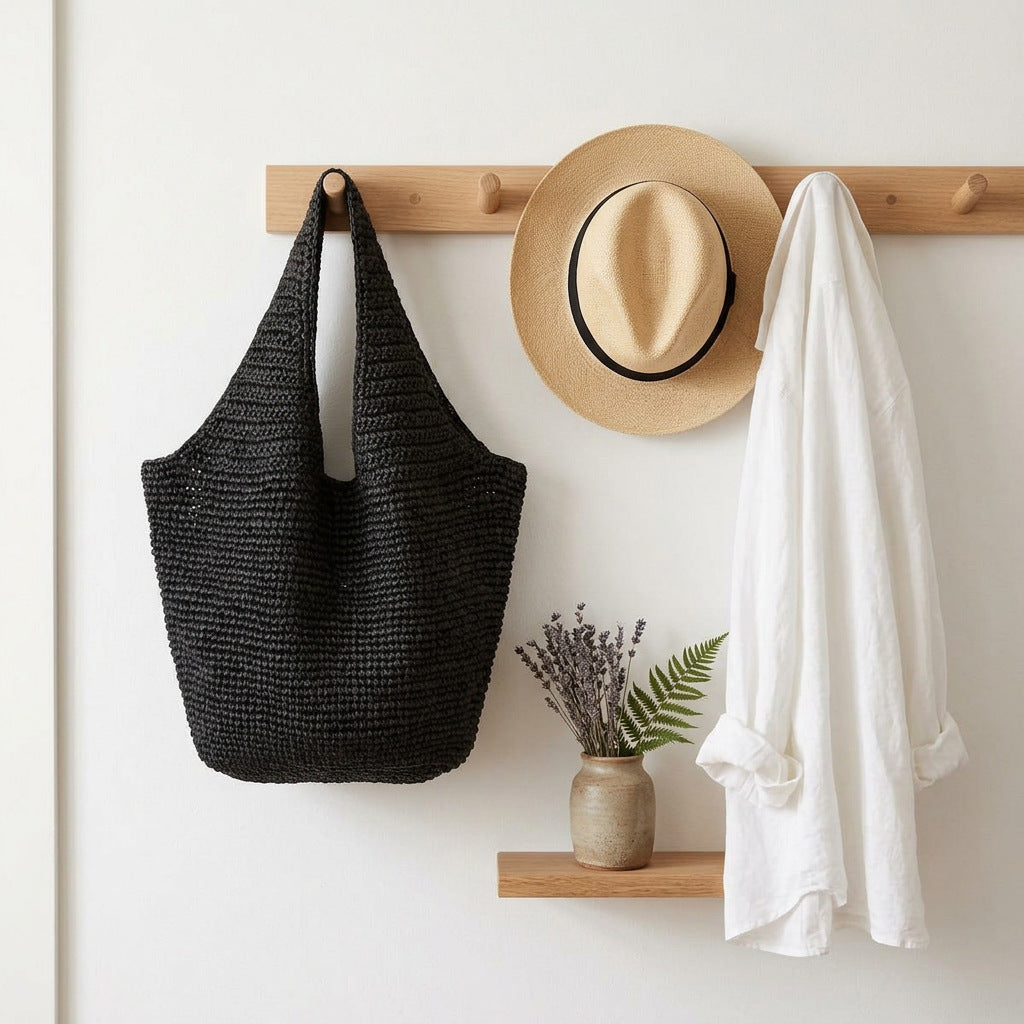 Women's High Sense Straw Simple Handmade Woven Large Bags