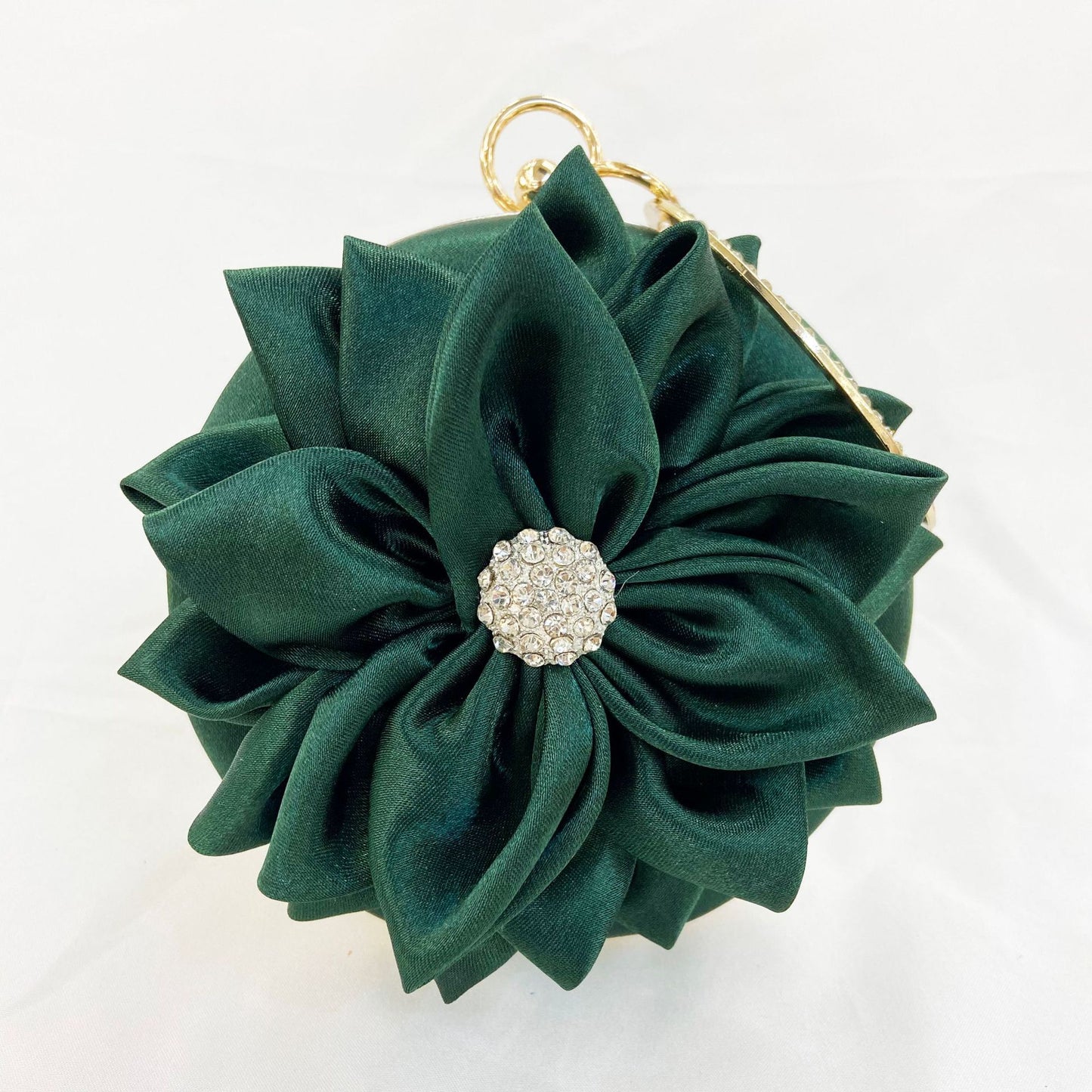 Women's Flower Banquet Party Portable Red Round Antique Dress Dinner Bag