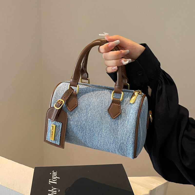 Women's Denim Pillow Retro Fashion Commute Women's Messenger Bag