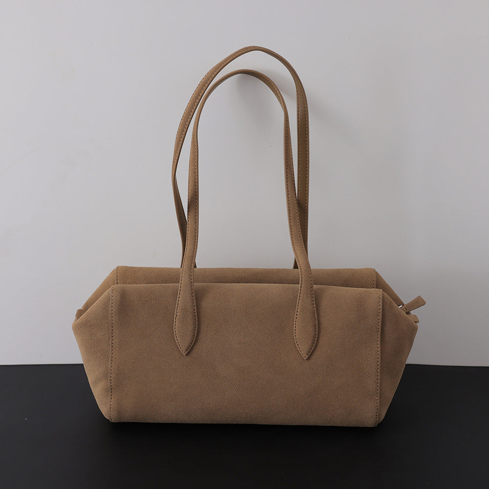 Women's First Layer Cowhide Genuine Leather Underarm Tote Bag