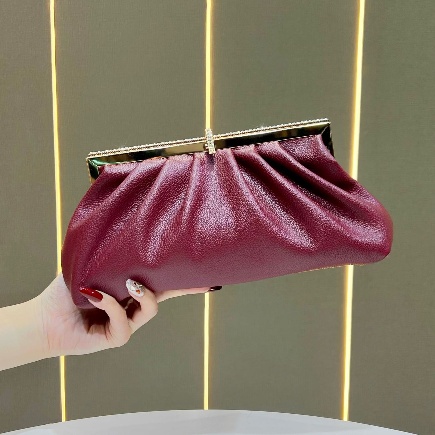 Slouchy Women's Clutch Diamond Fashion Elegant Dinner Bag