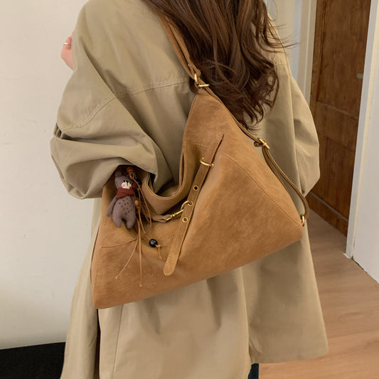 Women's Korean Retro Soft Leather Large Capacity Tote Bag