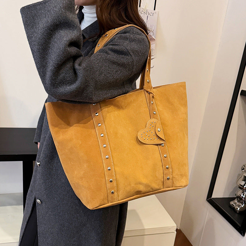Versatile Cool Fashion Frosted Suede Rivets Women's Messenger Bag