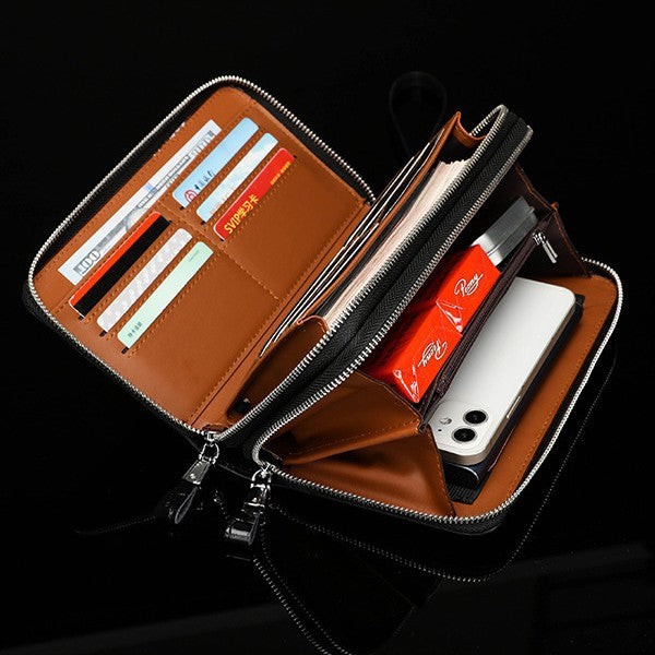 Men's Fashion Embossing Crocodile Pattern Large Capacity Men's Clutch
