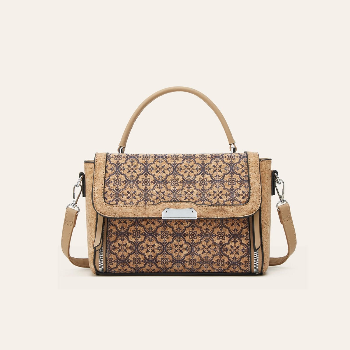 Cork Printed Fashion Trendy Unique National Bark Small Square Bags