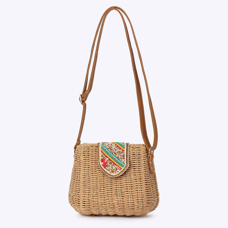 Women's Cover Fashion Woven Advanced Texture Simple Women's Messenger Bag