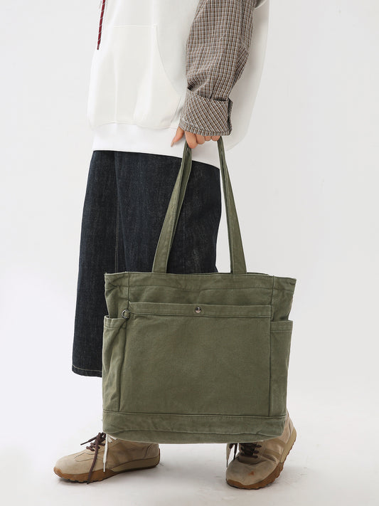 Women's Lightweight Exercise Fitness Solid Color Portable Tote Bag
