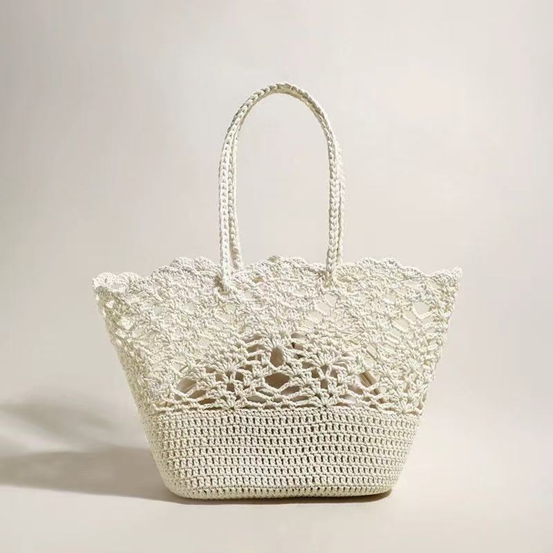 Women's Rope Handmade Crocheted Woven Bale Of Cotton Knitted Handbags