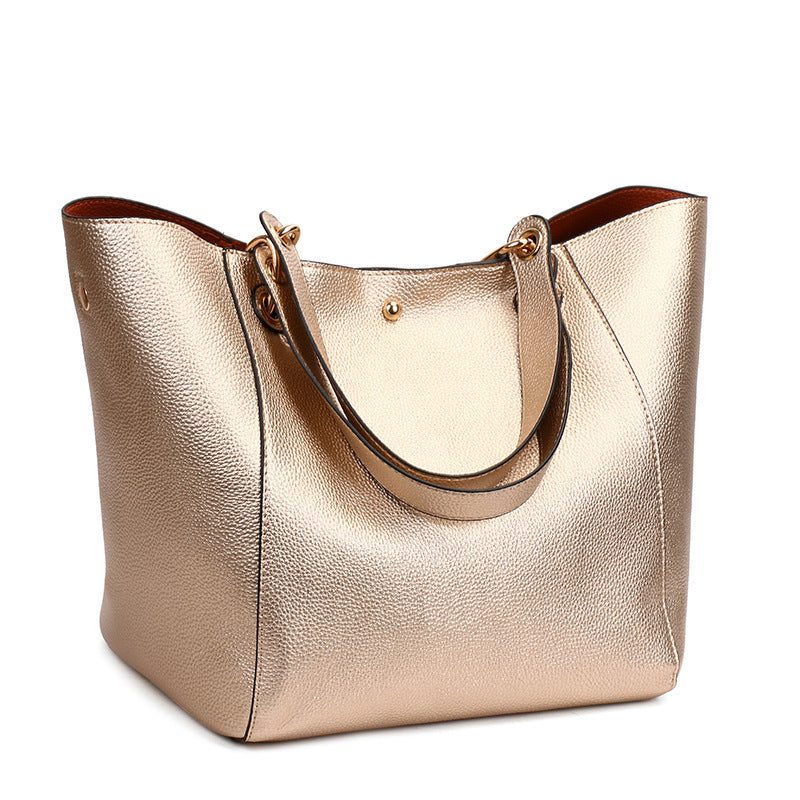 Women's Capacity Fashion Hand Simple Commute Solid Color Women's Shoulder Bag