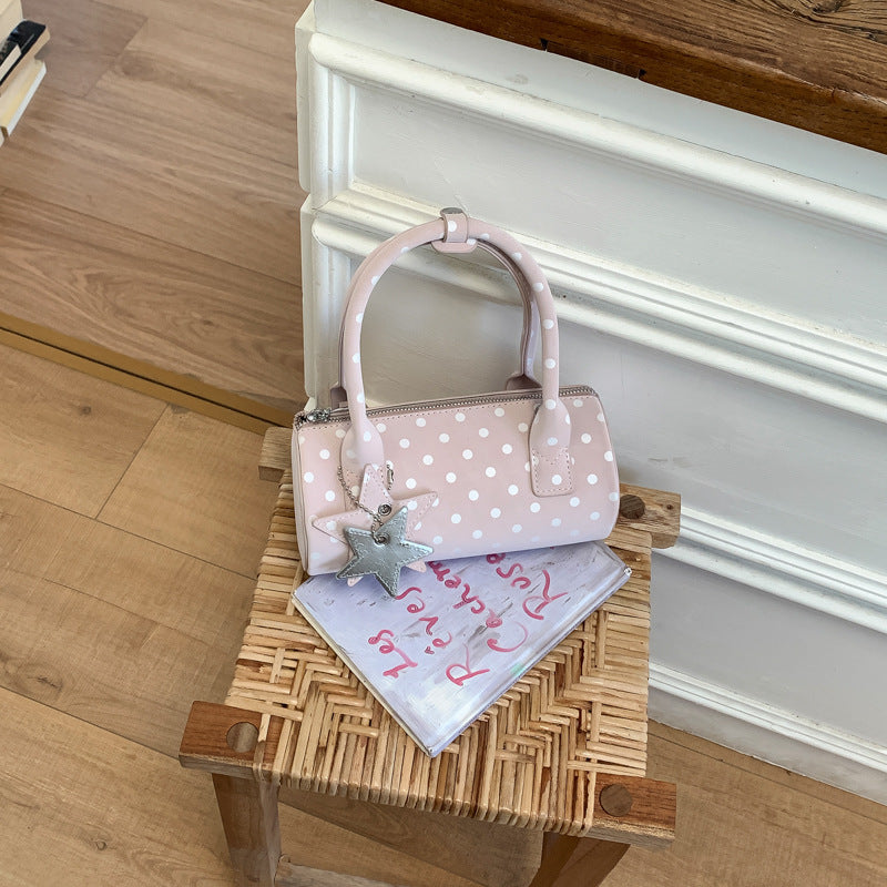 Women's Spring Fashion Carrying Polka Dot Printed Pillow Women's Messenger Bag