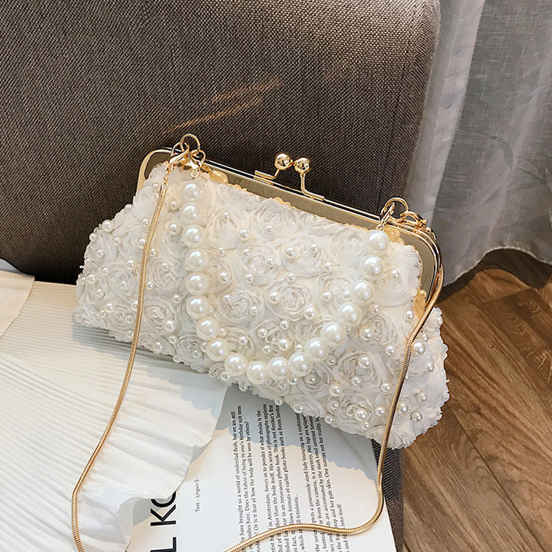 Pearl Trendy Korean Style Versatile Lady Rivet Bags
