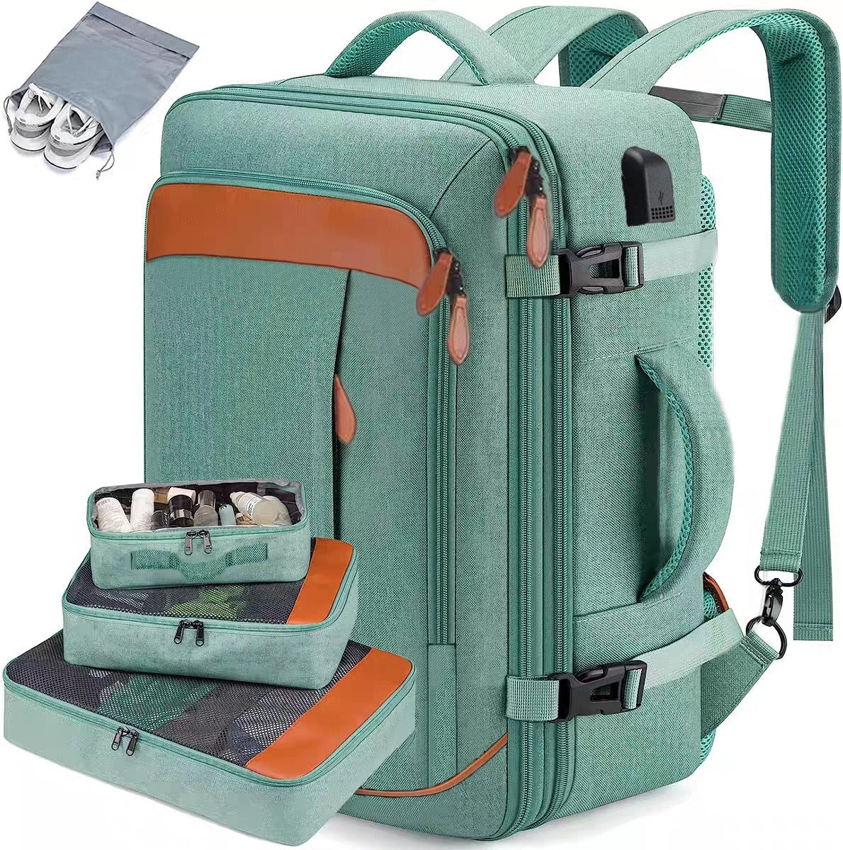 Men's Waterproof Computer Large Capacity Gray Business Leisure Backpack
