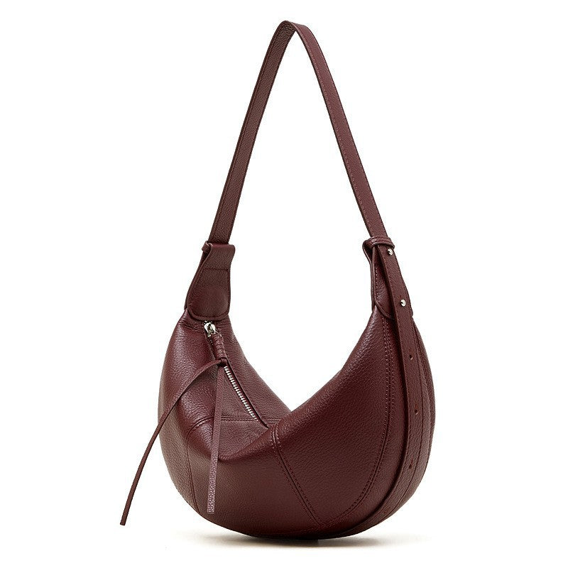 Women's Genuine Leather Underarm Large Capacity Dumpling Shoulder Bags