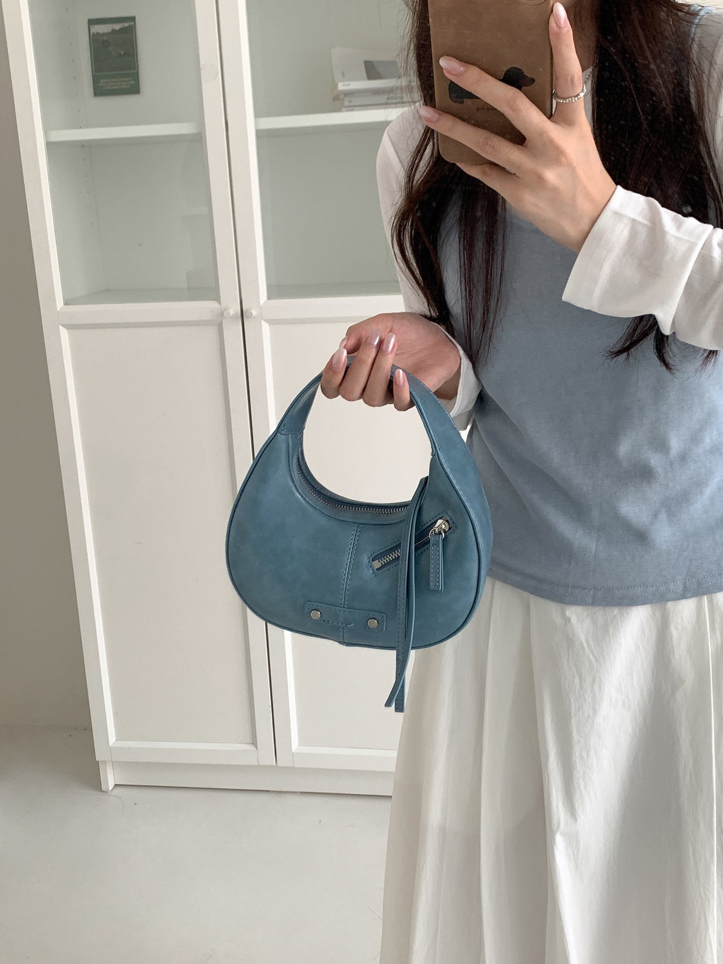 Korean Style Retro Shaped Carrying Niche Fashion Bags