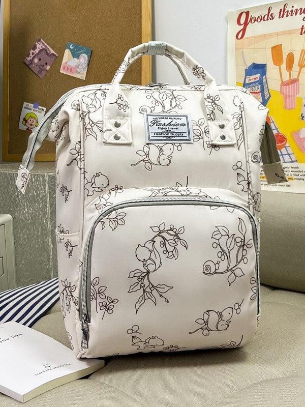 Large Capacity Cartoon Printing Out Multifunctional Bags