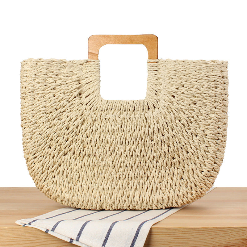 Woven Summer Beach Mori Style Large Capacity Women's Handbag