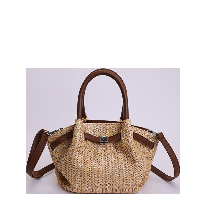 Women's Fashion Pleated Commuter Single Vegetable Basket Women's Shoulder Bag