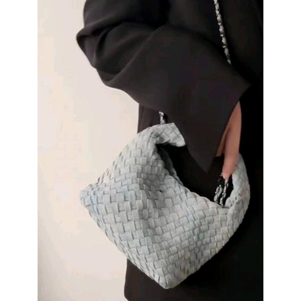 Handmade Denim Woven Fashionable Chain Vegetable Bags