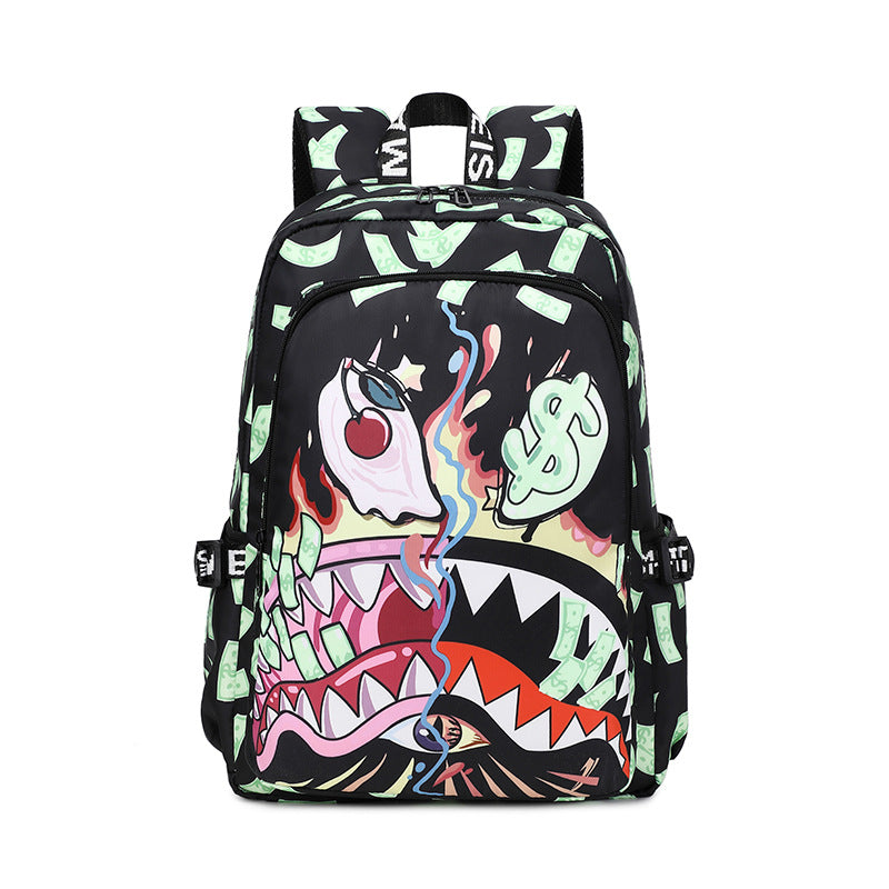 Shark Full Printed Secondary Lightweight Large Primary School Bag