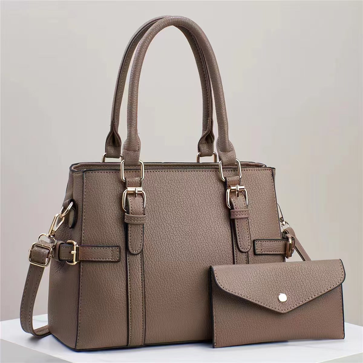 Women's Lychee Pattern Large Capacity Combination Commuter Women's Handbag