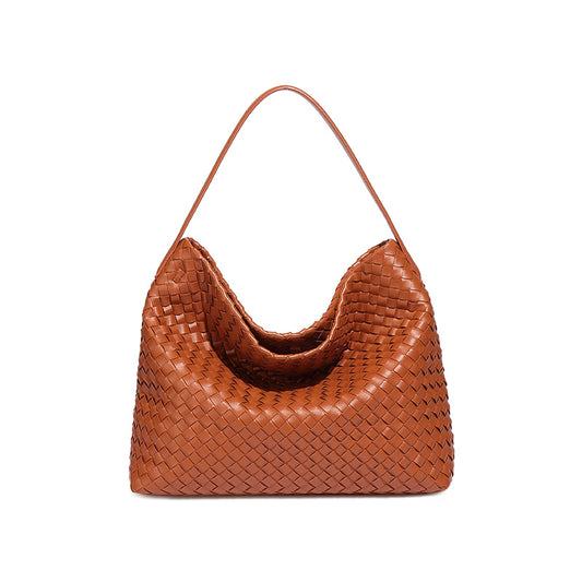 Women's Fashion Large Capacity Hand-woven Commuter Texture Bags