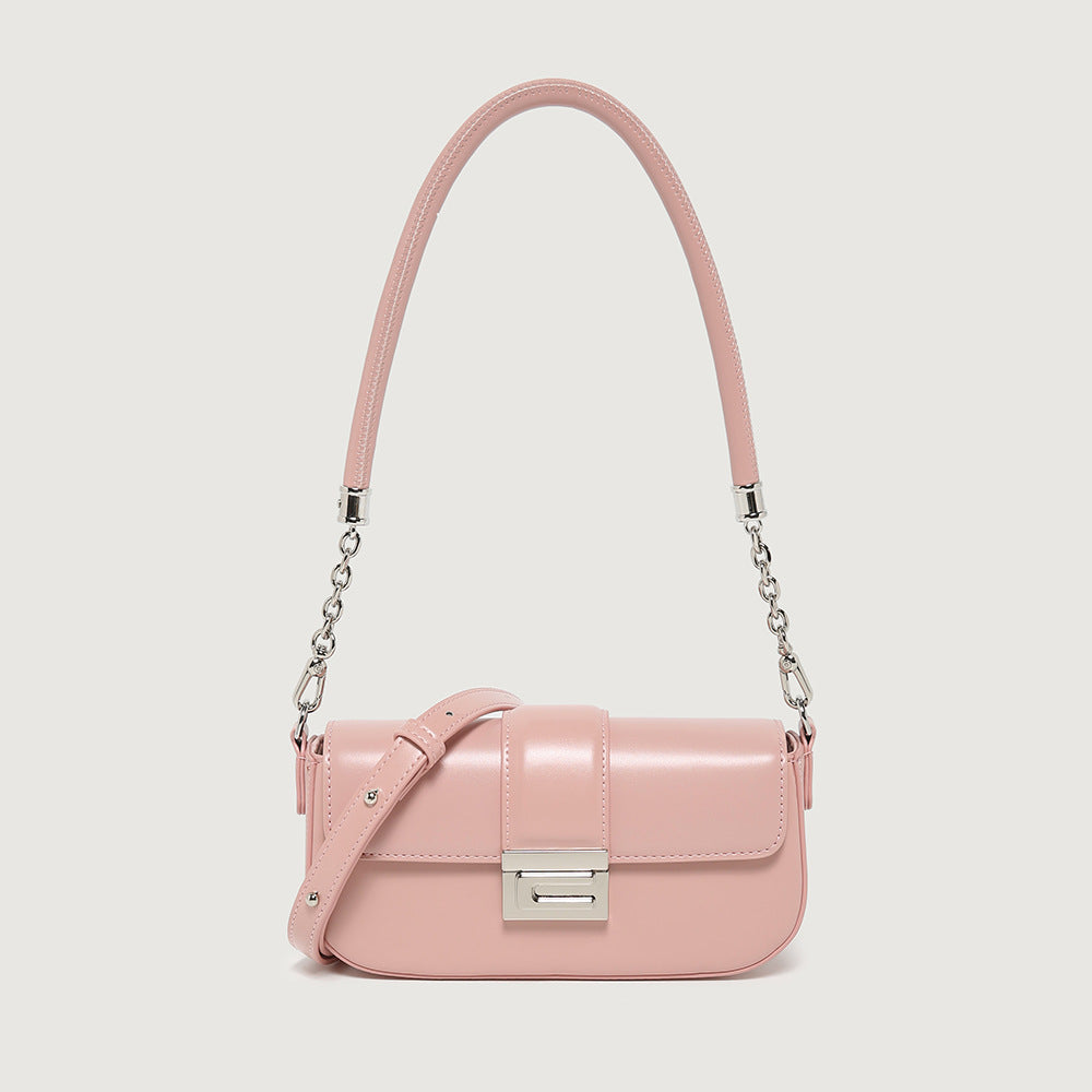 Women's High-grade Niche Harmonica Chain French Stick Women's Shoulder Bag