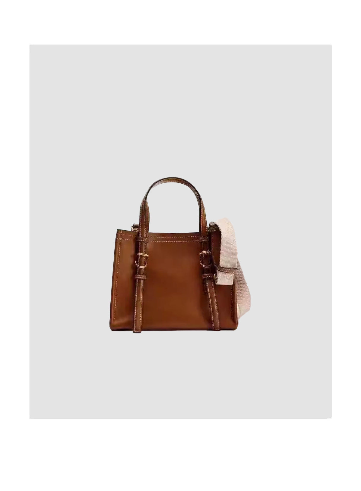 Classy Brown Mini Autumn Commute Leisure Women's Messenger Bag