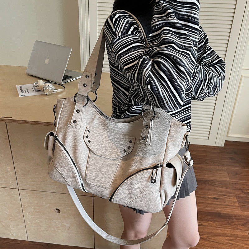 Women's Commuter Large Capacity Fashion Portable Motorcycle Women's Messenger Bag