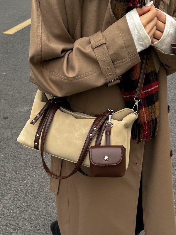 Women's Simple Retro Frosted Fashion Underarm Baguette Bags