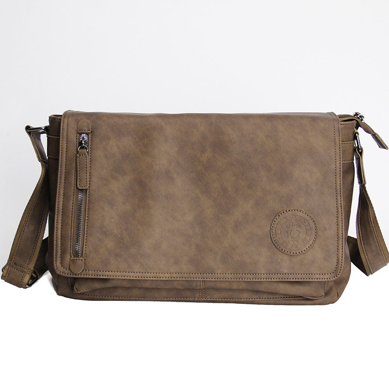 Men's Large Capacity Retro Korean Type Horizontal Men's Shoulder Bag