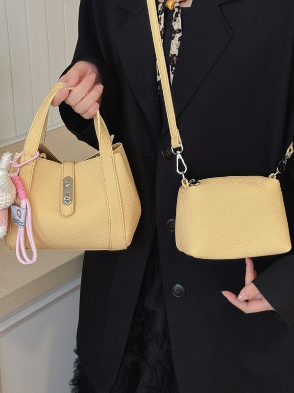 Fashion Large Capacity Litchi Pattern Underarm Bags