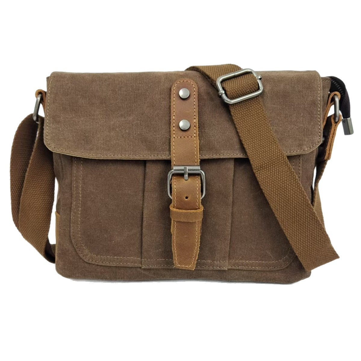 Men's Retro Motorcycle Simple Batik Waterproof Canvas Men's Shoulder Bag