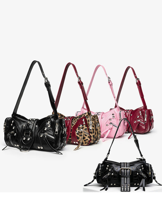 Niche Motorcycle Underarm Single Lion Ridge Women's Shoulder Bag