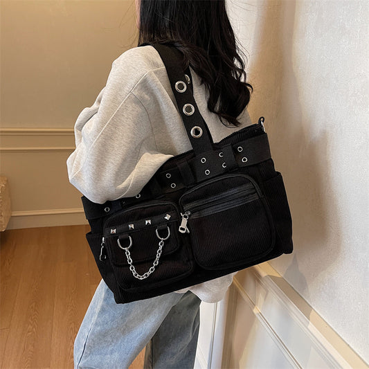 Pretty Women's Corduroy Large Fashion Commuter Women's Messenger Bag