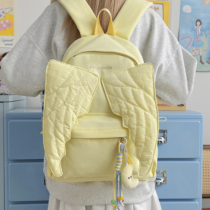 Korean Style Wings Female High Leisure College Student Schoolbag