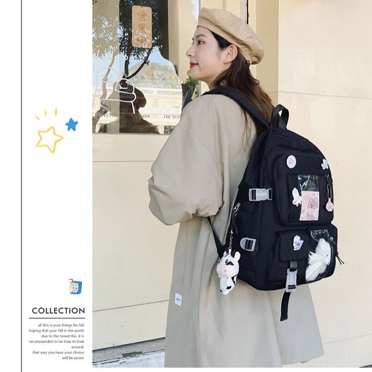 Junior's Korean Style Cute Bear Doll Large College Student Schoolbag