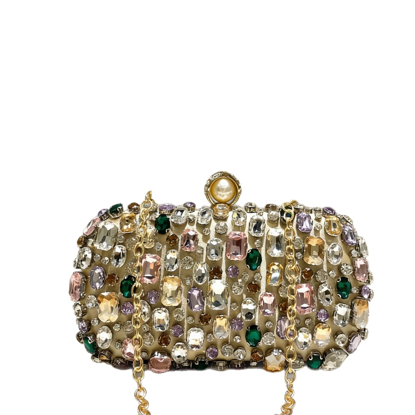 Women's European Textured Colored Gemstone Fashion Shoulder Bags