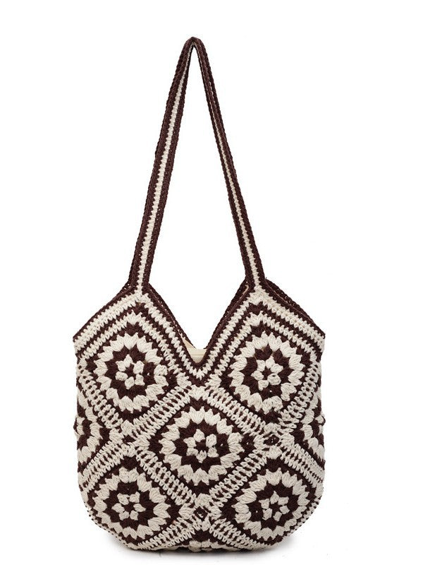 Ethnic Style Crocheted Woven Literary Lazy Large Bags