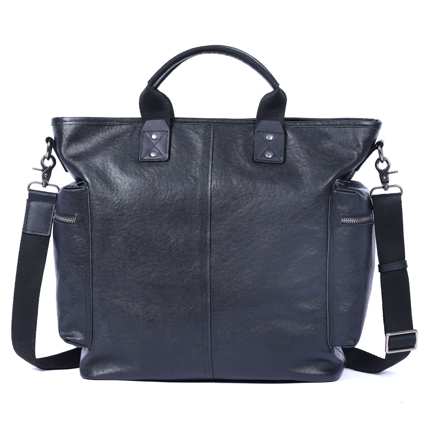 Men's First Layer Cowhide Large Capacity Leather Computer Bags