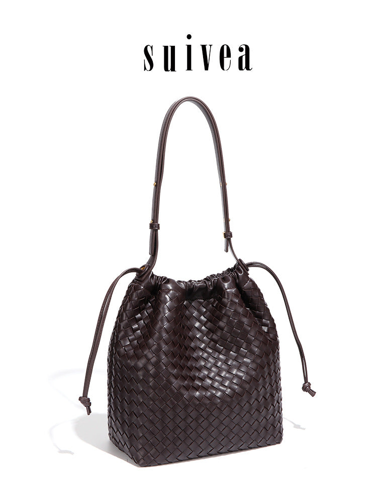 Classic Hand-woven Lazy Direct Wholesale Commuter Bucket Bags