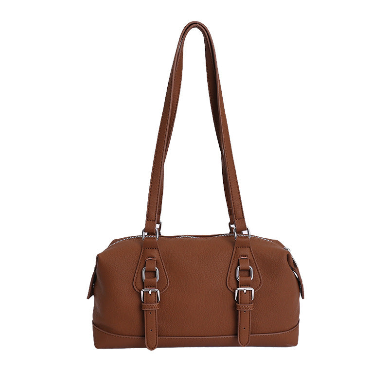 Women's Niche High-grade Simple Commute Bowling Large Capacity Women's Shoulder Bag